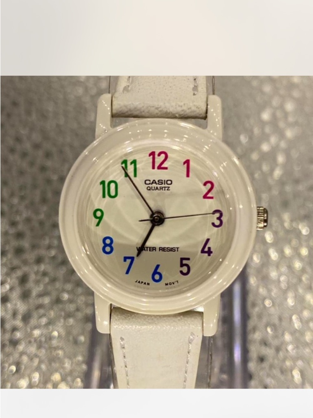 ^^^ Casio *** Ladies  ' White Rainbow Number Analog Watch ^*^